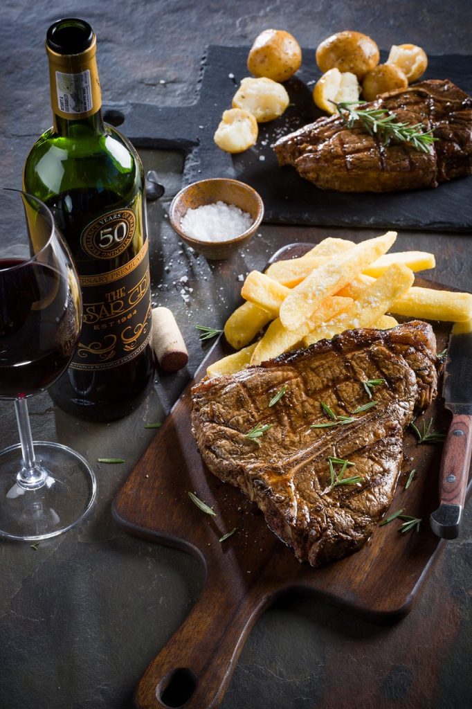 Steak and wine pairing The Hussar Grill way.